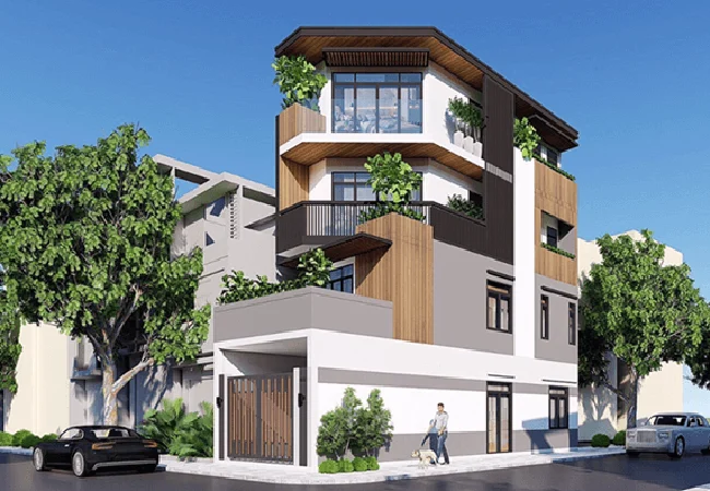 Mẫu nhà phố đẹp - Vật liệu, mặt tiền và phong cách - Xây dựng Minh Khôi