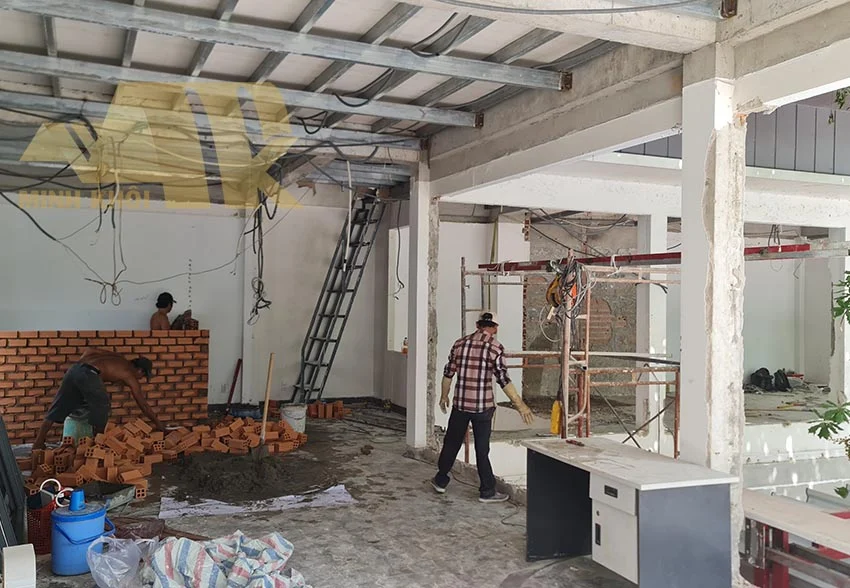 Sửa chữa quán cafe quận 8 - Lộ Thiên - Hình ảnh công trình - Xây dựng Minh Khôi