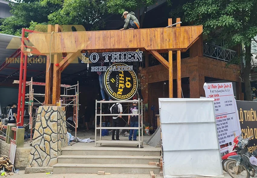 Sửa chữa quán cafe quận 8 - Lộ Thiên - Hình ảnh công trình - Xây dựng Minh Khôi