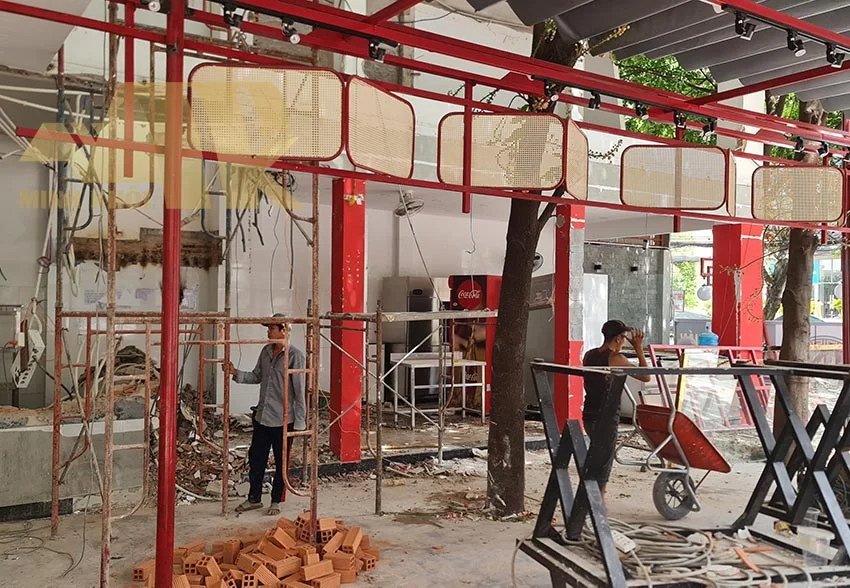 Sửa chữa quán cafe quận 8 - Lộ Thiên - Hình ảnh công trình - Xây dựng Minh Khôi