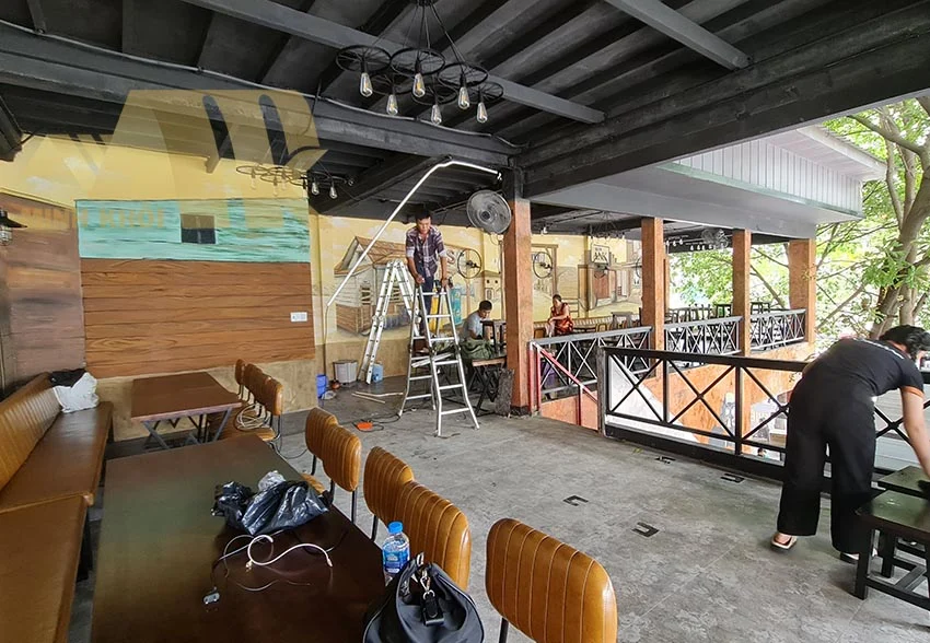Sửa chữa quán cafe quận 8 - Lộ Thiên - Hình ảnh công trình - Xây dựng Minh Khôi