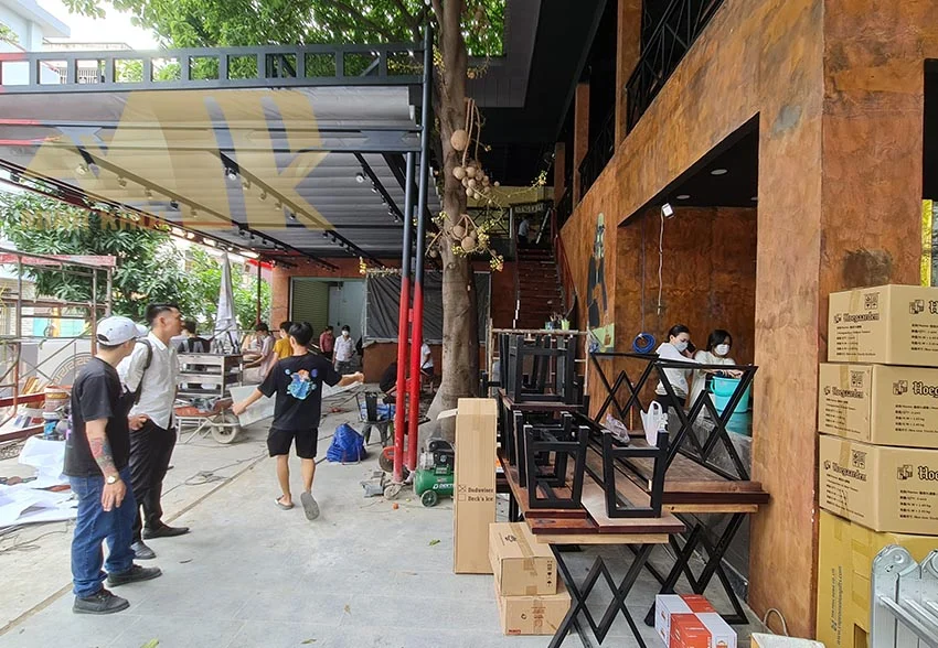 Sửa chữa quán cafe quận 8 - Lộ Thiên - Hình ảnh công trình - Xây dựng Minh Khôi