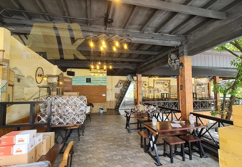 Sửa chữa quán cafe quận 8 - Lộ Thiên - Hình ảnh công trình - Xây dựng Minh Khôi