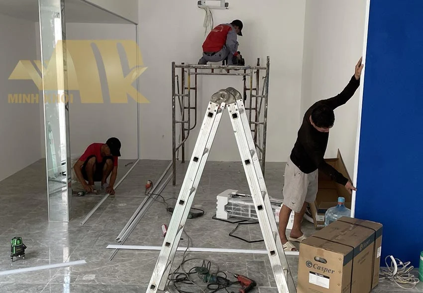 Thi công showrom Lilygroup CN 13 TP Thủ Đức - Hình ảnh công trình - Xây dựng Minh Khôi